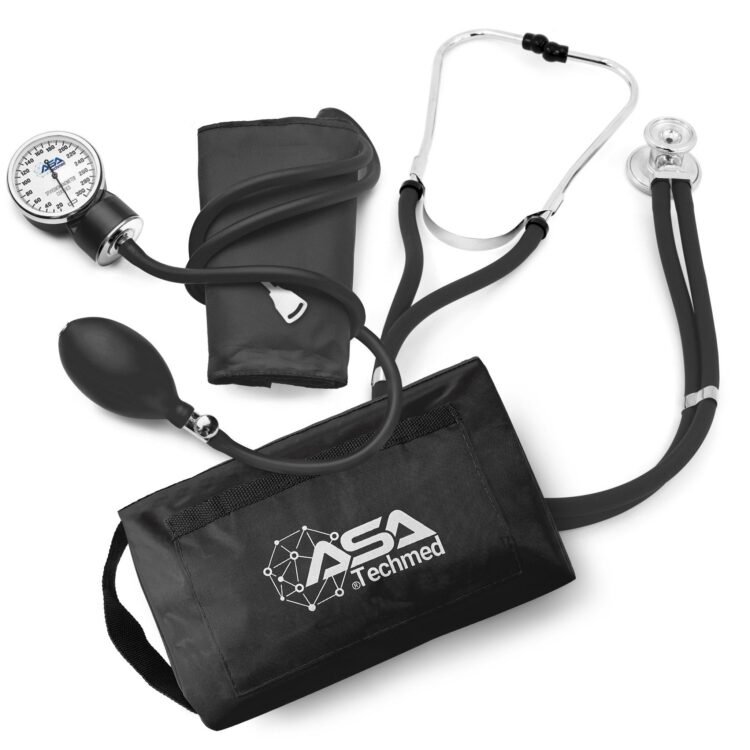 Sprague Stethoscope and Manual BP Cuff Set (Matching Case)