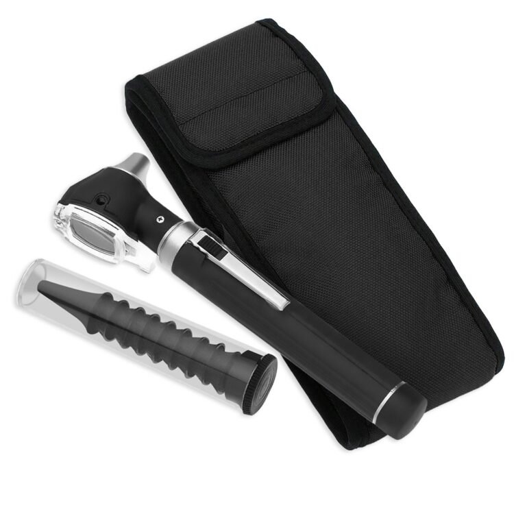 Fiber Optic Mini Pocket Otoscope Set (with Case and Extra Bulb)