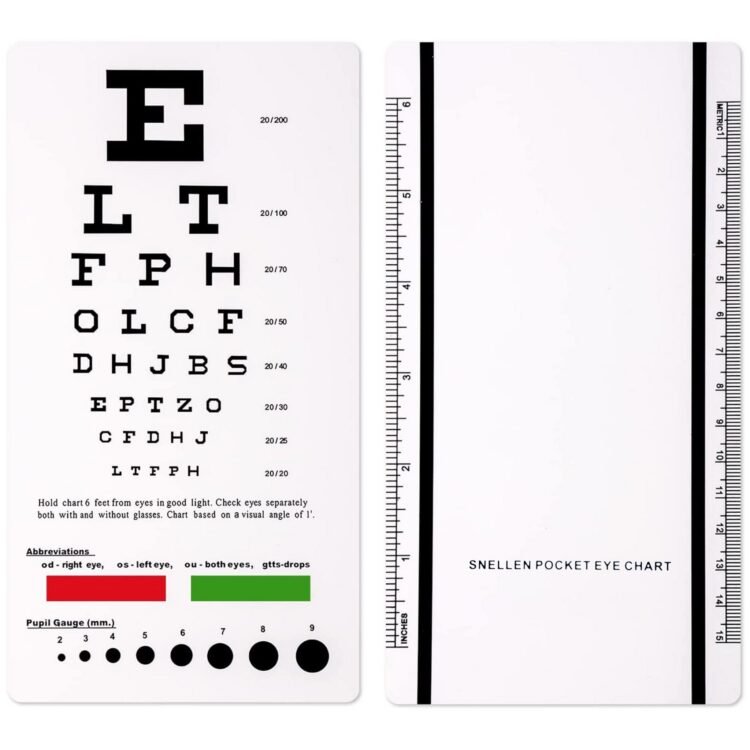 Snellen Pocket Eye Chart