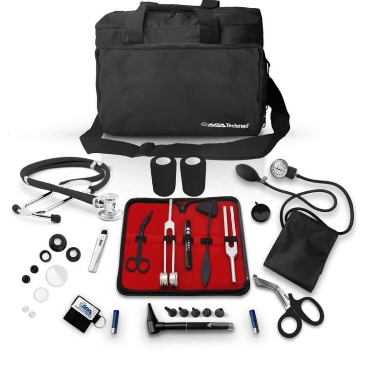18 Piece Starter Nursing Kit (Stethoscope, BP Monitor, Otoscope, Tuning Forks)